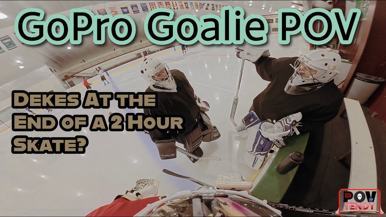 GoPro Goalie POV: DEKES AT THE END OF A 2 HOUR SKATE?