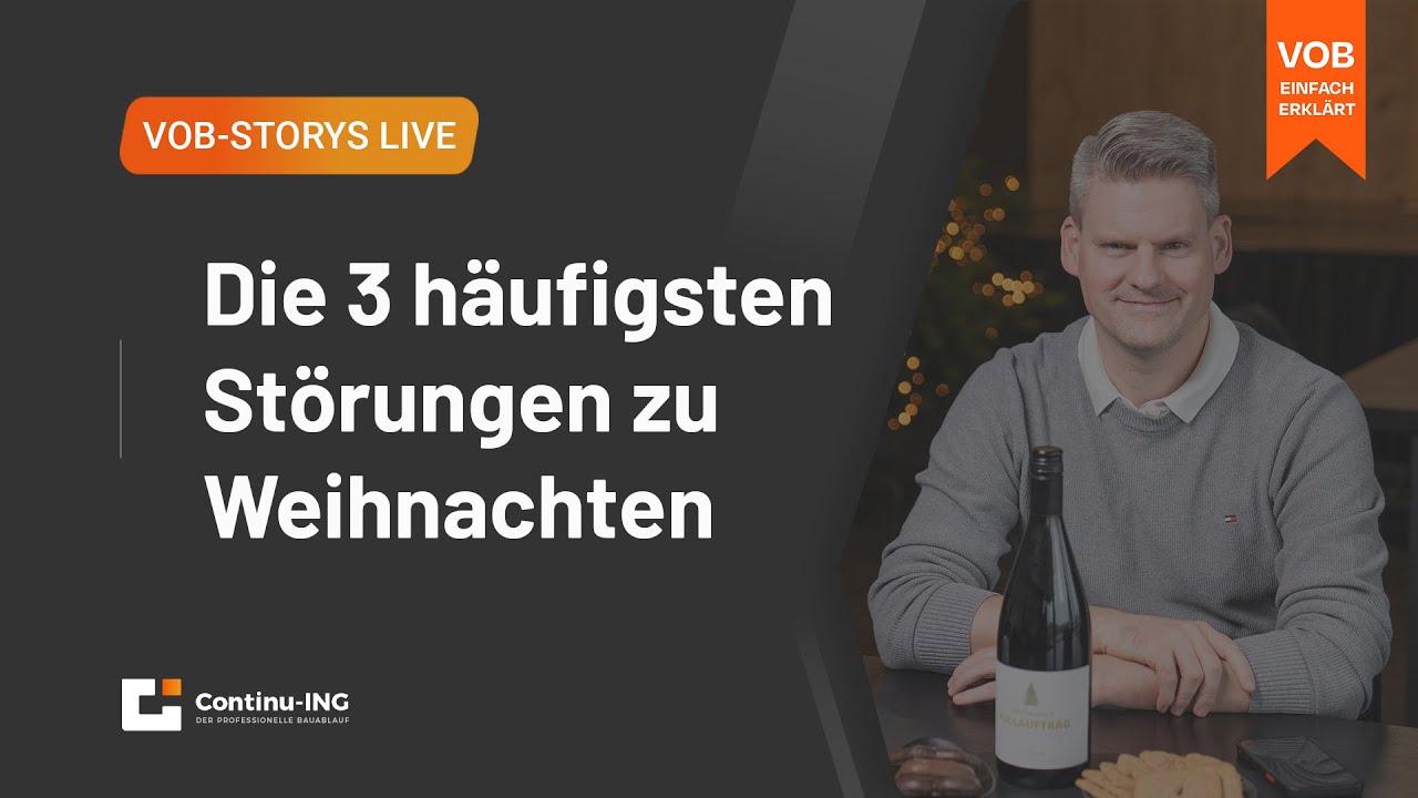 VOB Story live: Die 11 h&auml;ufigsten Themen in gest&ouml;rten Bauabl&auml;ufen 2023!