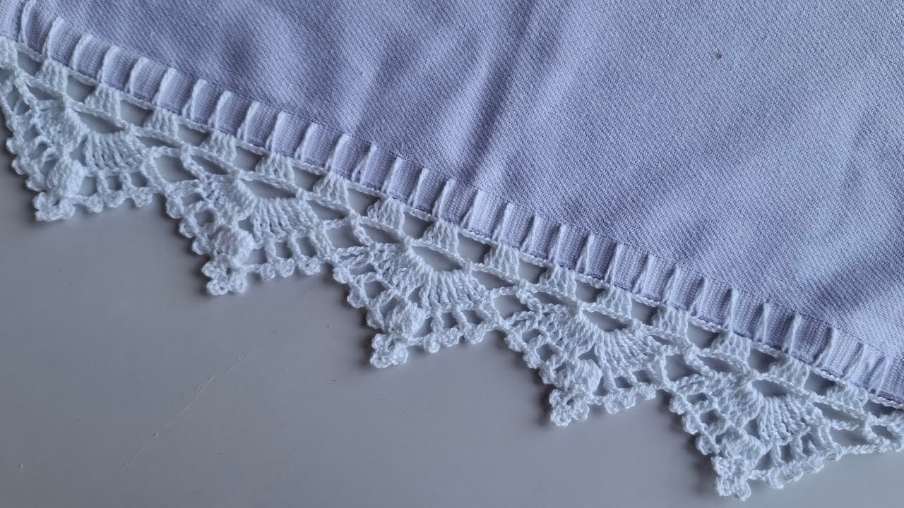 Bico de crochê fácil passo a passo para pano de prato Modelo simples e bonito #863