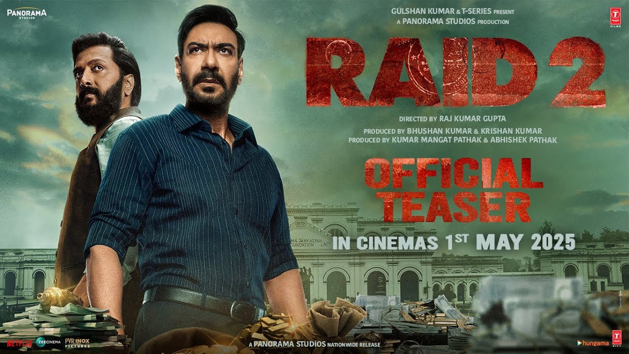RAID 2 Teaser: Ajay D | Riteish D | Vaani K | Raj Kumar | Abhishek P | Kumar M | Bhushan K,Krishan K