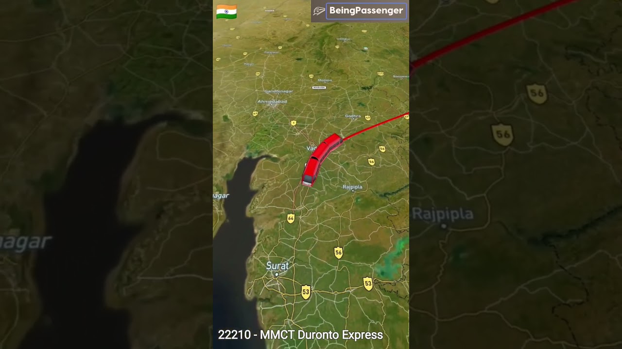 22210 - MMCT Duronto Express From New Delhi to Mumbai Central via Kota Junction, Vadodara Junction