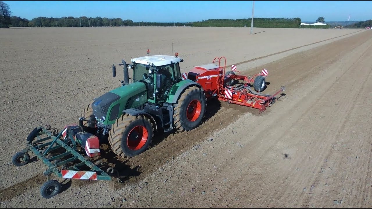 Semis du blé 2018 horsch KR 6 et FENDT [DRONE] [NORMANDIE]