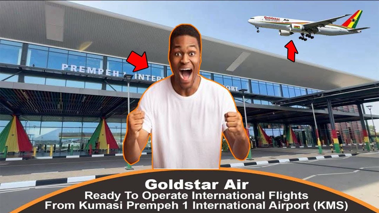 FINALLY Prempeh 1 INT. Airport Receiving an International Flight _ GOLDSTAR AIR is here to Stay#wow