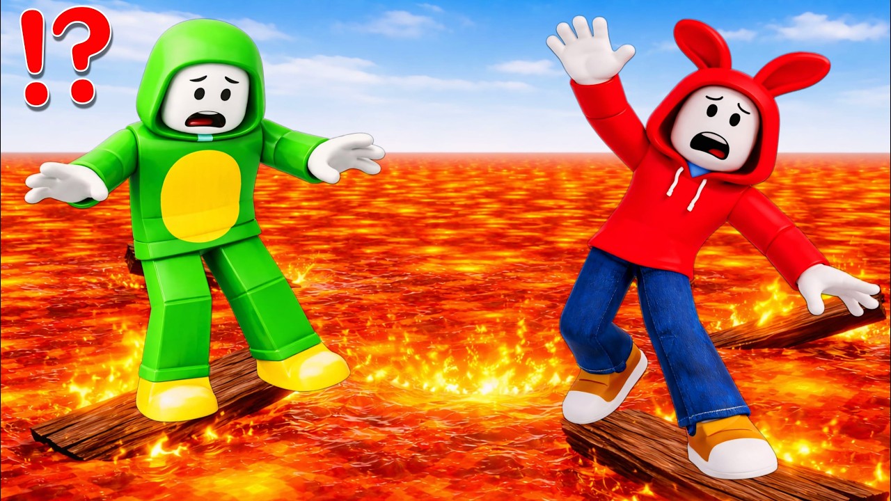 THE FLOOR IS LAVA 😱 | Mikey & JJ  Roblox!