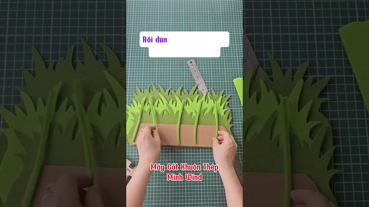 Hướng dẫn c&aacute;ch l&agrave;m b&atilde;i cỏ hoa từ khu&ocirc;n th&eacute;p - Minh Wind
