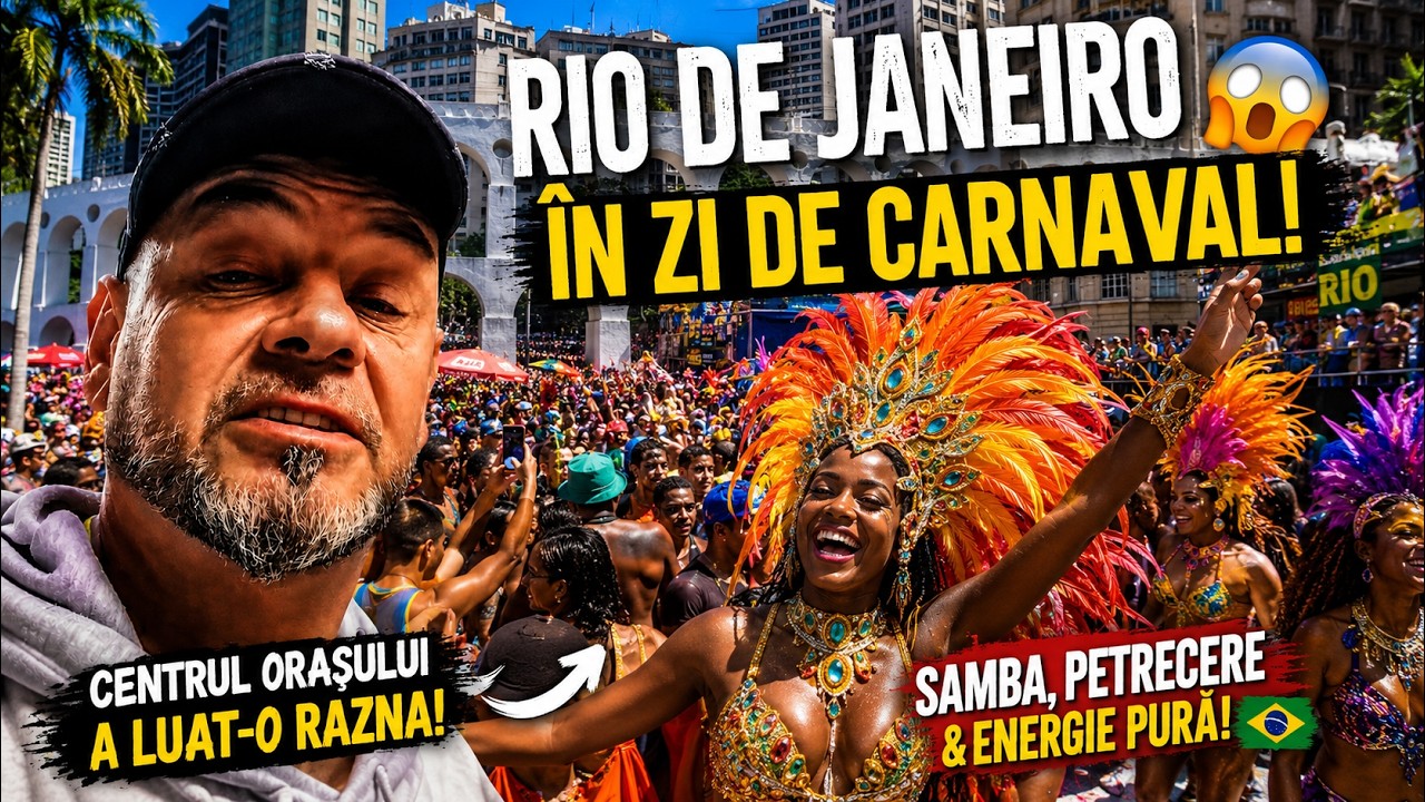 Cum arată centrul orașului Rio în zi de carnaval!