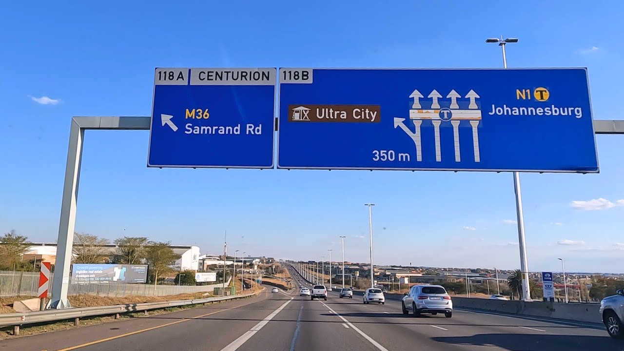 Driving the N1 from Pretoria to Johannesburg