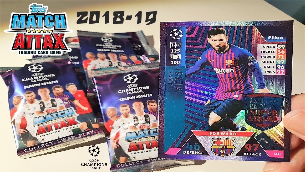 APERTURA BUSTINE | MATCH ATTAX | UEFA CHAMPIONS LEAGUE 2018/19 | MESSI LIMITED EDITION | IL DELIRIO