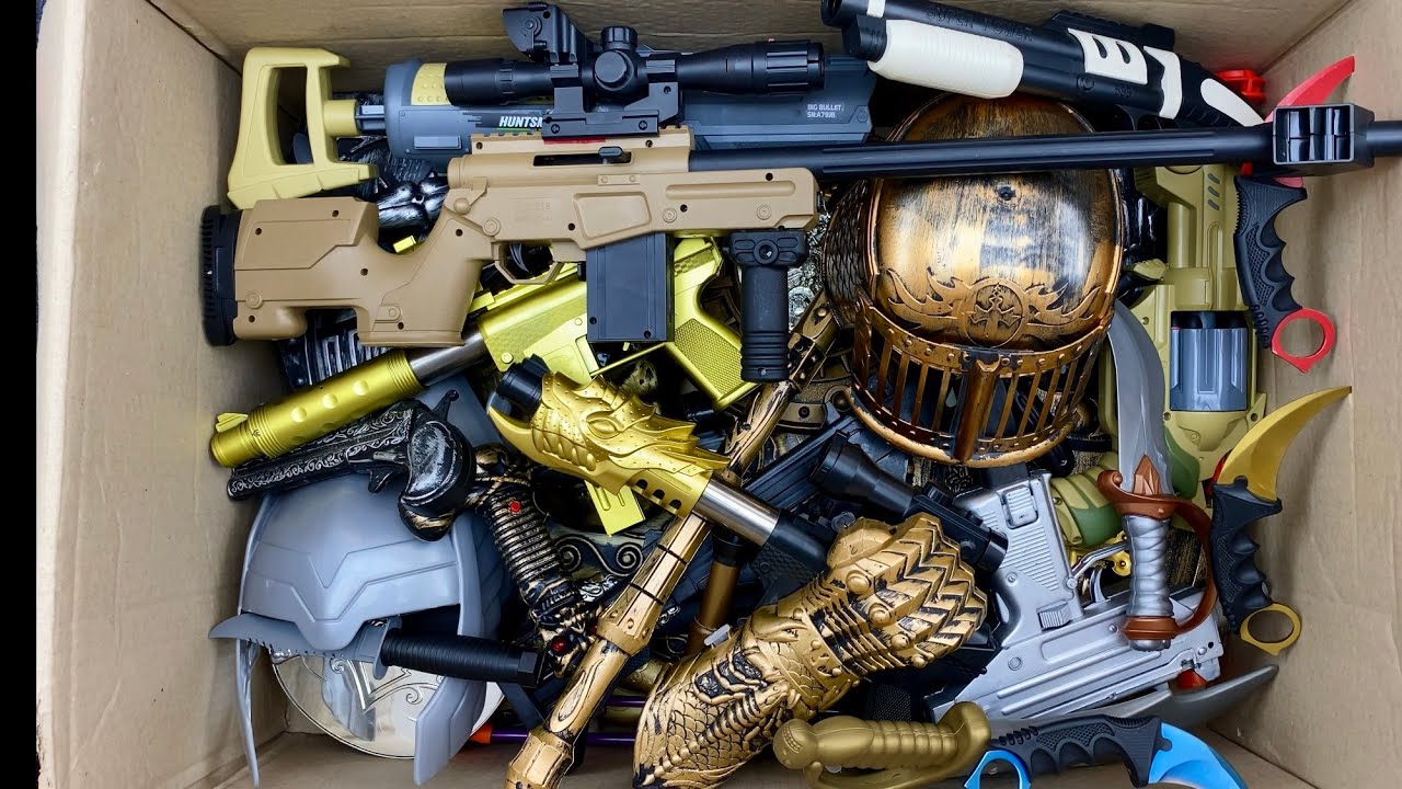 Коллекции снайперской винтовки AWM и снаряжения Таноса! Огромный ящик игрушечных пистолетов