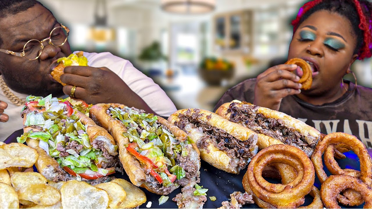 WE FOUND SOME REAL PHILLY CHEESESTEAKS!!!| HASHTAG THE CANNONS |  MUKBANG EATING SHOW