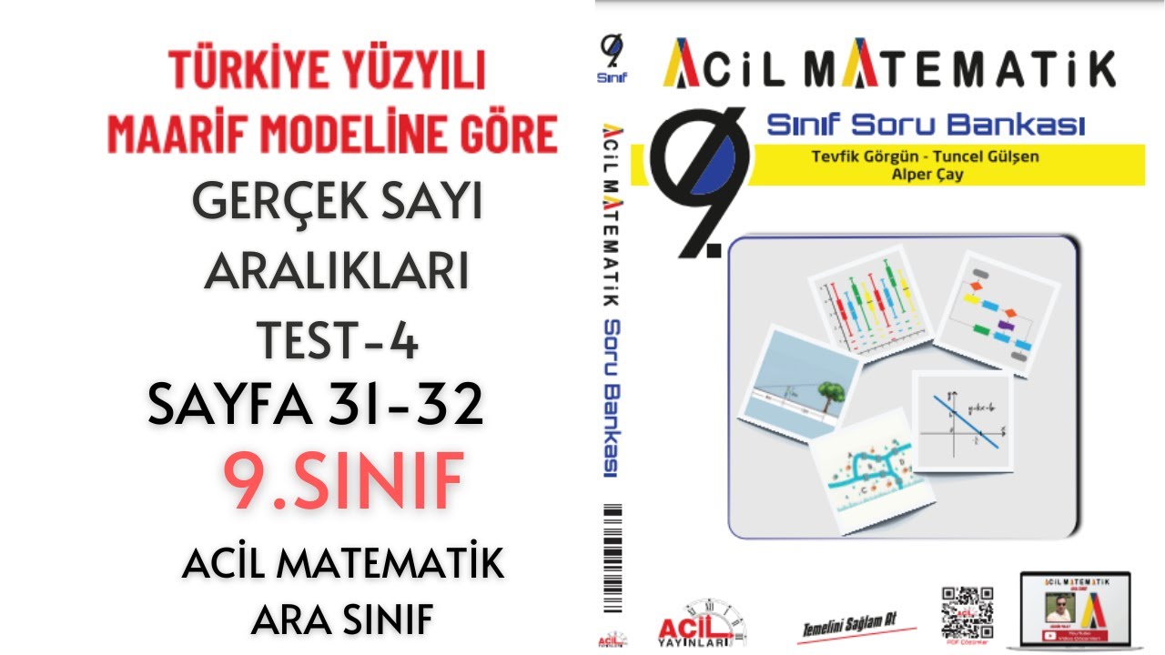 9.Sınıf Soru Bankası 1.TEMA Gerçek Sayı Aralıkları 'Birlikte Yapalım' (Sayfa 31-32)