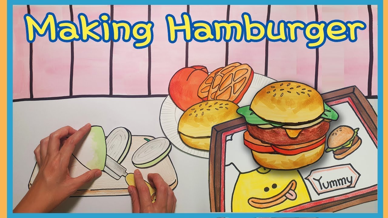 [밤비노리 bambinori] #12 스톱모션- 꿀덕이 패스트푸드점 영업중 ! (making hamburger stopmotion)