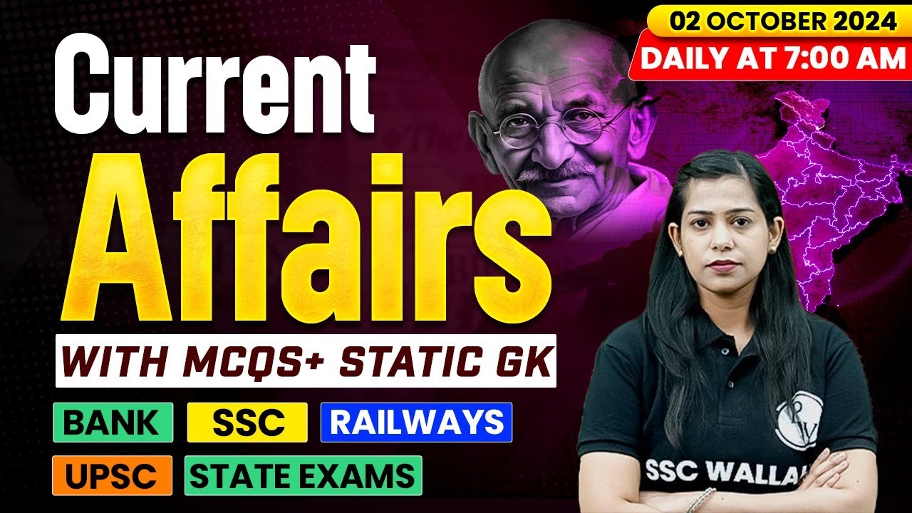 Current Affairs Today | 02 October 2024 | Current Affairs 2024 | Daily Current Affairs | Krati Mam