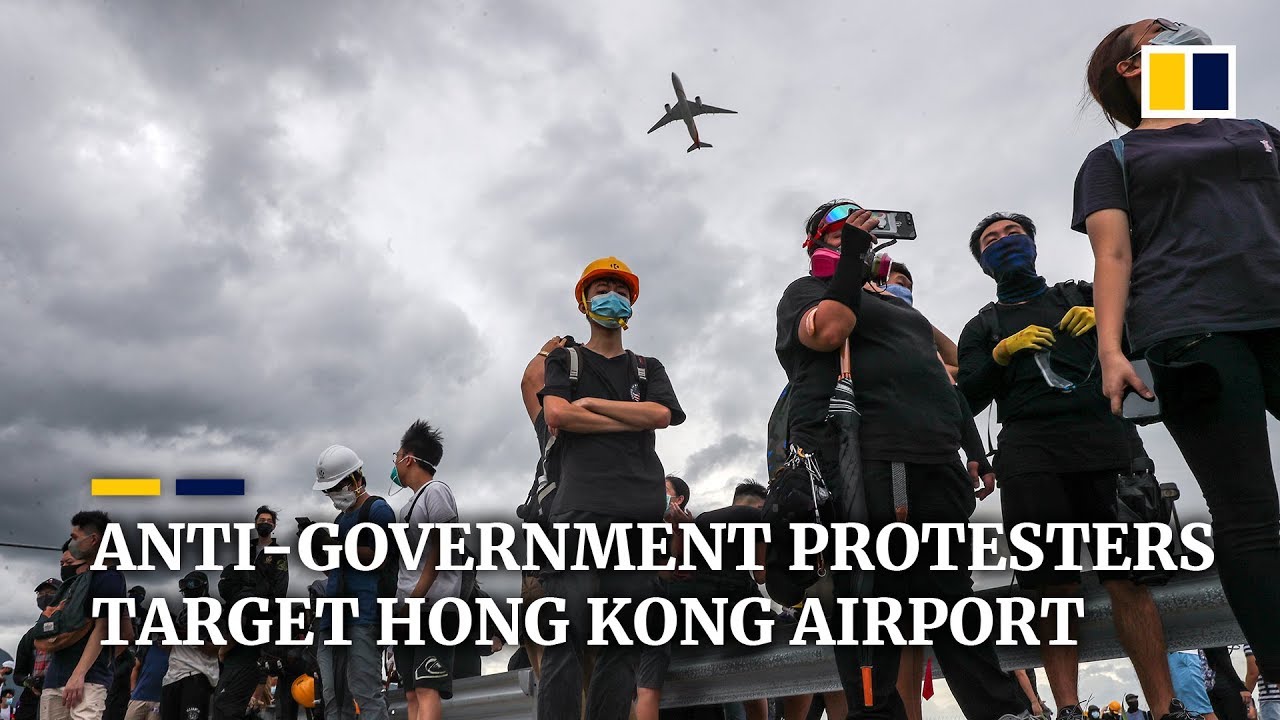 Anti-government protesters create turbulence at Hong Kong airport