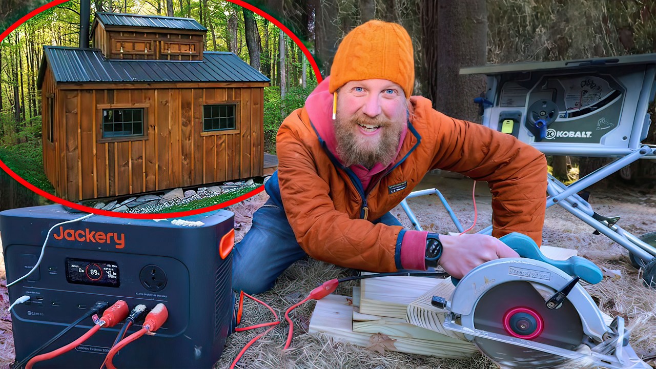 Building an Off-Grid Tiny House With The Jackery Explorer 3000 Pro - DIY Tiny House  Build Part 1