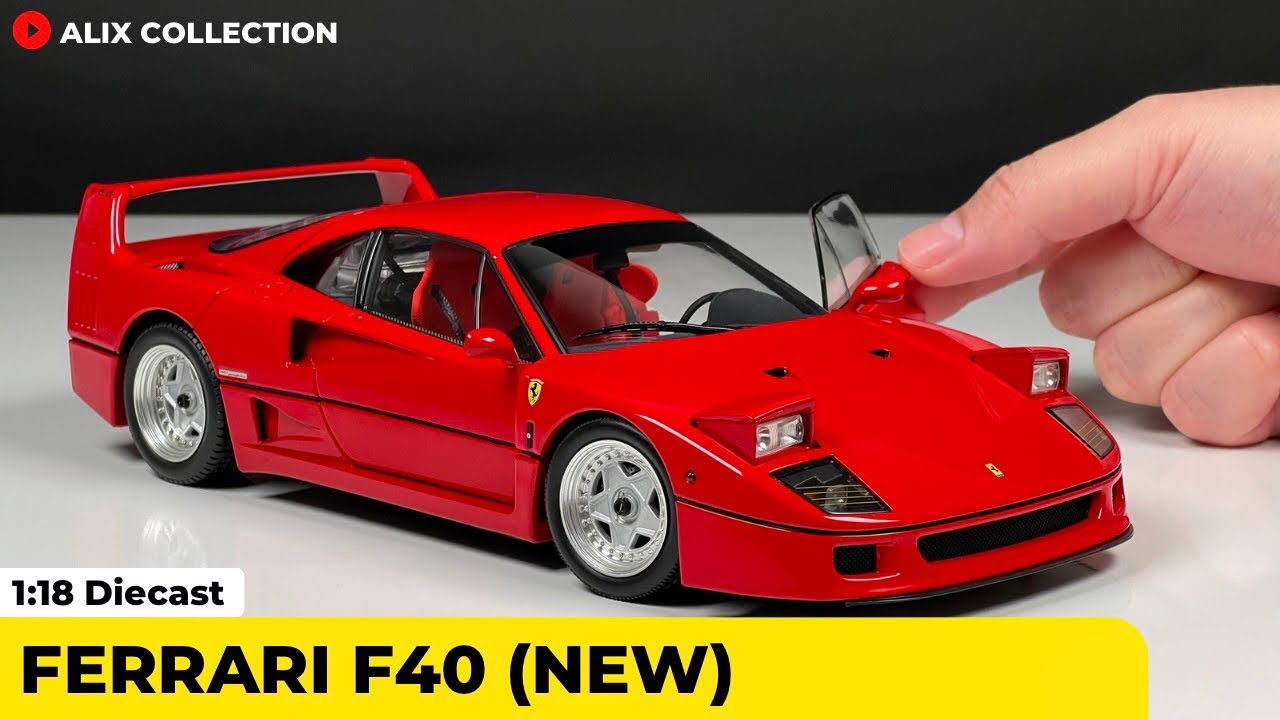 Unboxing of Ferrari F40 (New Release) 1:18 Diecast Model Car by Kyosho (4K)