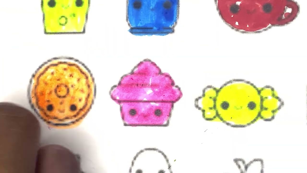 How to color drinks and fruits easy /Rainbow ABC Art Kids!  