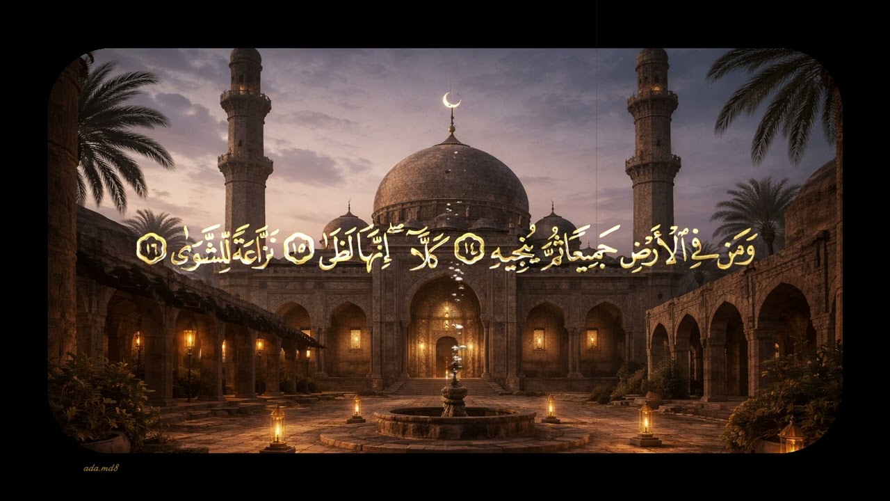  سورة المعارج  و القارئ  عثمان مشعل الحداد   بتلاوة عذبة 