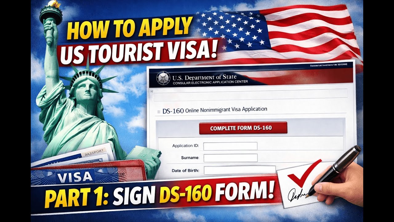 How To Apply U.S. Tourist Visa (Part 1) Sign DS 160 Form