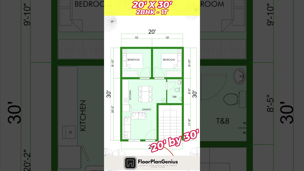 Two bedroom house plan instyle homes Low budget building design simple home design floor plan