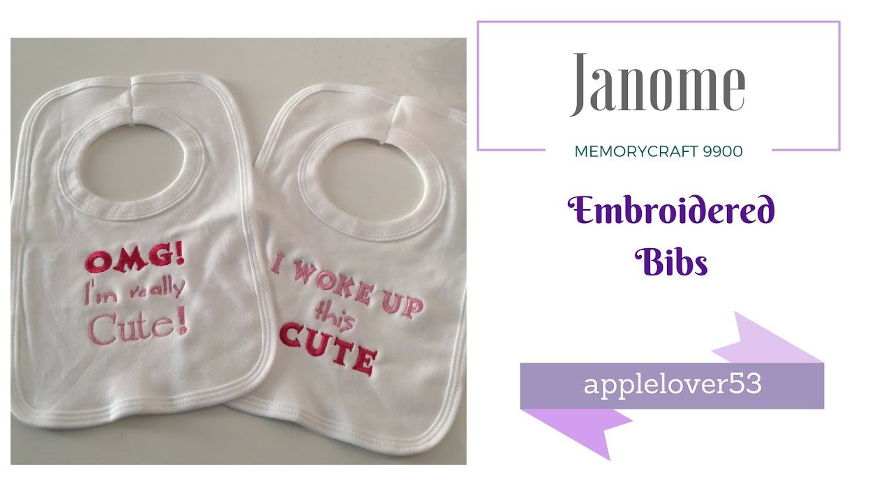 Janome Memory Craft 9900 Embroidered Bib