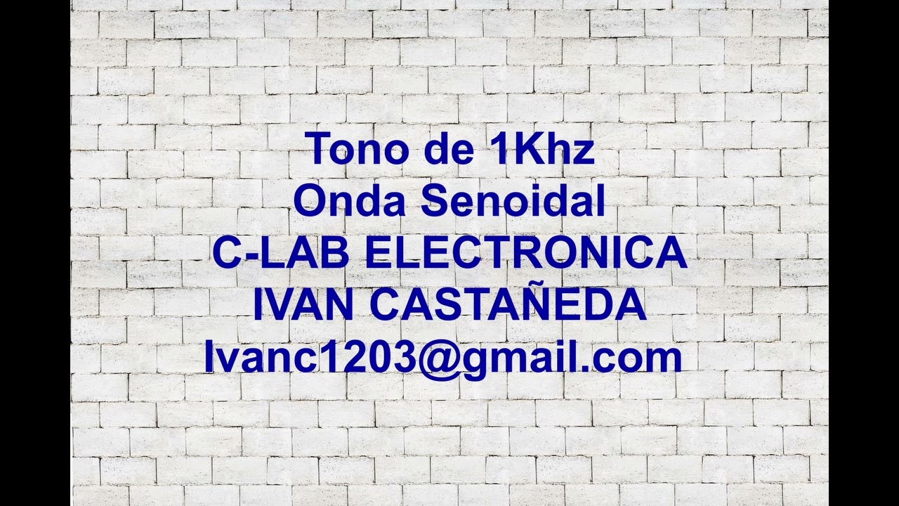 Onda senoidal 1Khz - Tono 1Khz