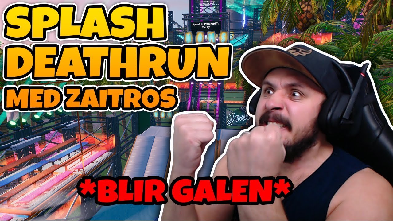 SPLASH DEATHRUN MED ZAITR0S *JAG BLIR GALEN* | FORTNITE PÅ SVENSKA