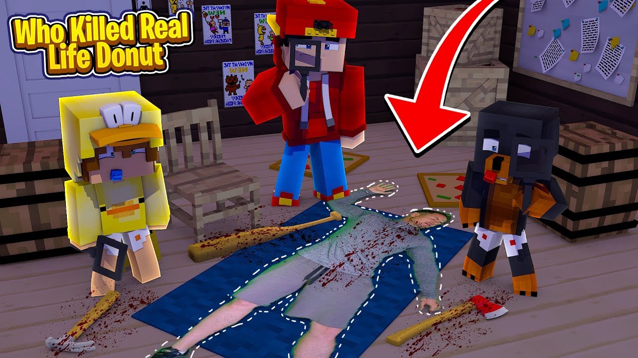 Minecraft Murder Mystery - WHO KILLED DONUT THE DOG IN REAL LIFE?!