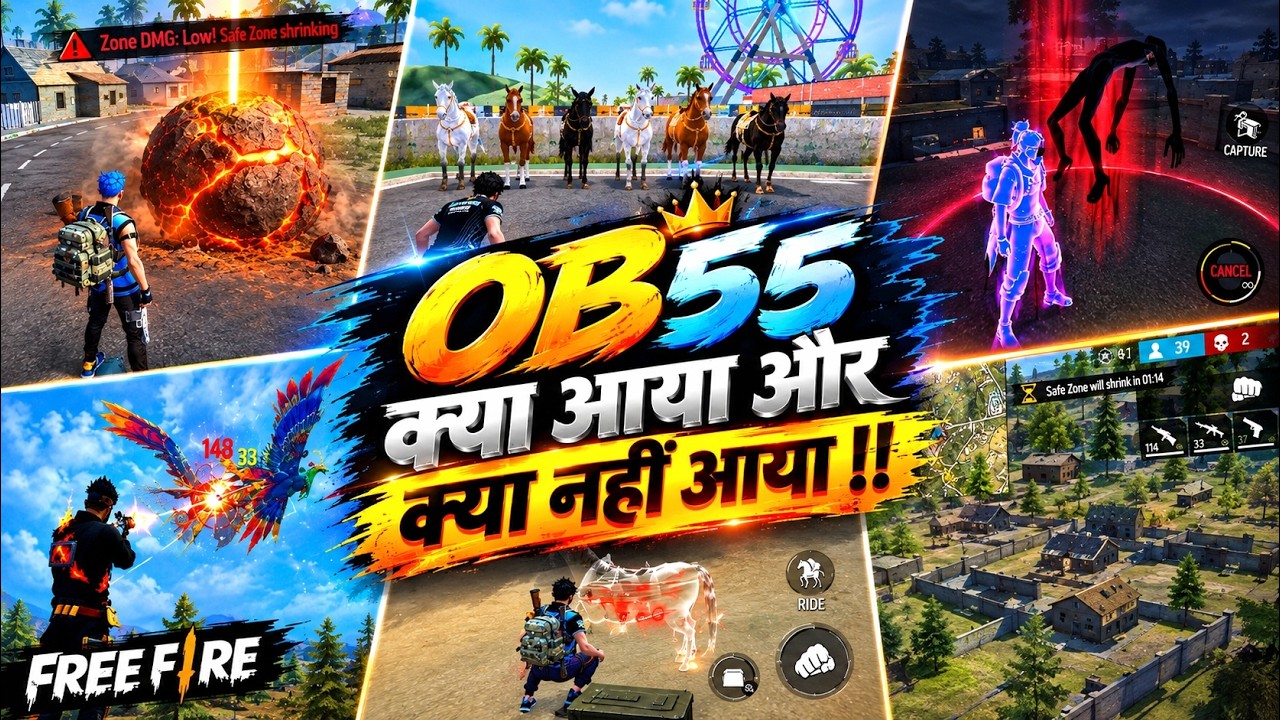 Fainal OB55 Update क्या New Bhoot Invisible Horse? | Free Fire Update New Changes 😲 