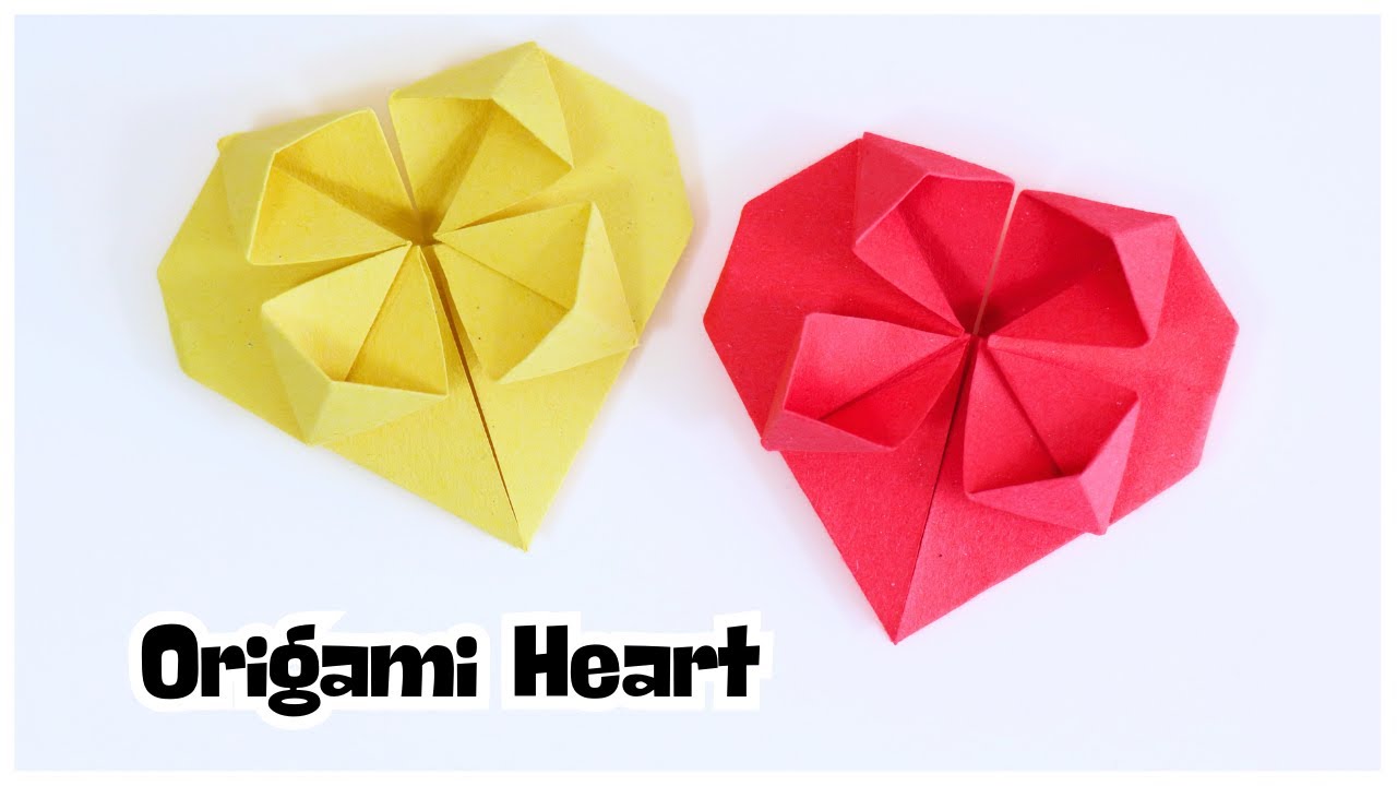 How to Make a Beautiful Origami Heart with a Flower 🌸 (Easy Step-by-Step)