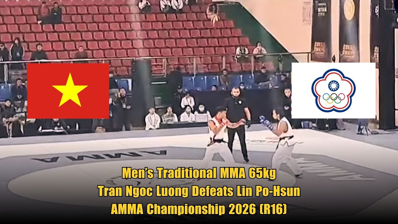 Men&rsquo;s Traditional MMA 65kg: Tran Ngoc Luong Defeats Lin Po-Hsun | AMMA Championship 2026 (R16)