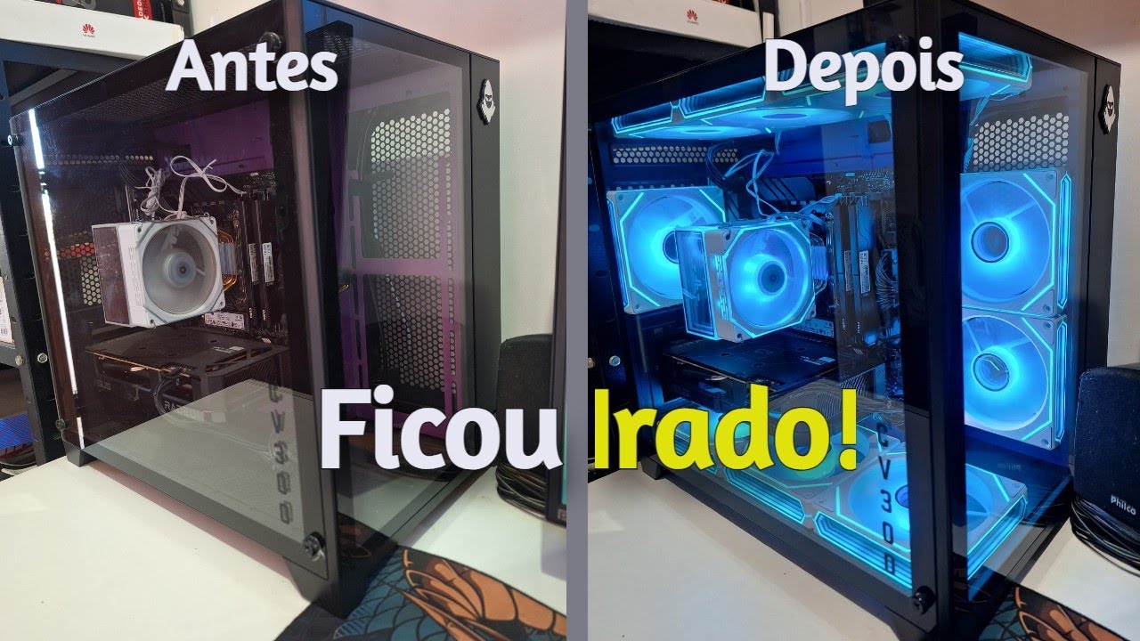 TUNEI O PC! Instalando Fans UPSIREN Prism 6 no gabinete Mancer CV 300