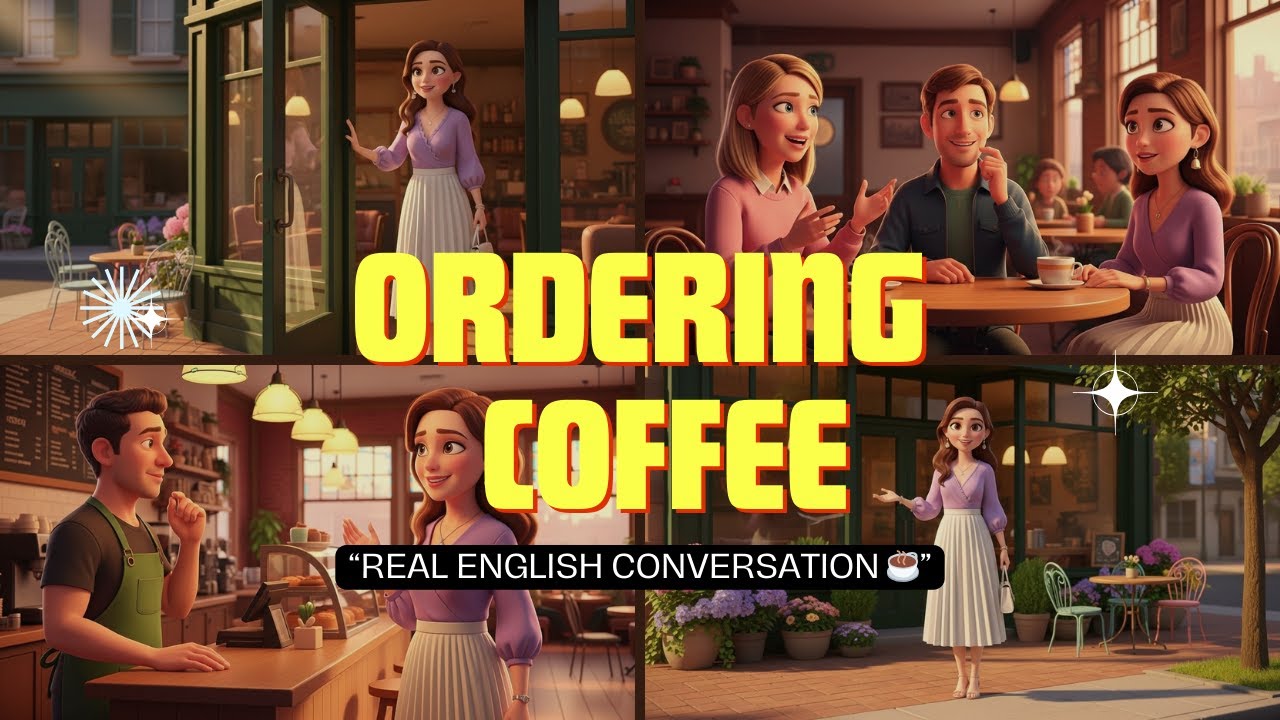 Learn English at a Coffee Shop with Emma ☕ | Real Conversations for Beginners (A2-B1)