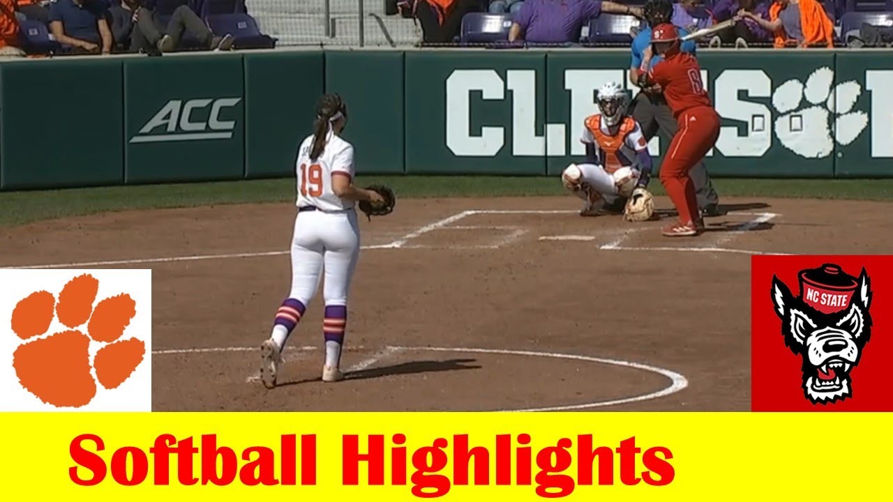 NC State vs #9 Clemson Softball Game Highlights, March 3 2024