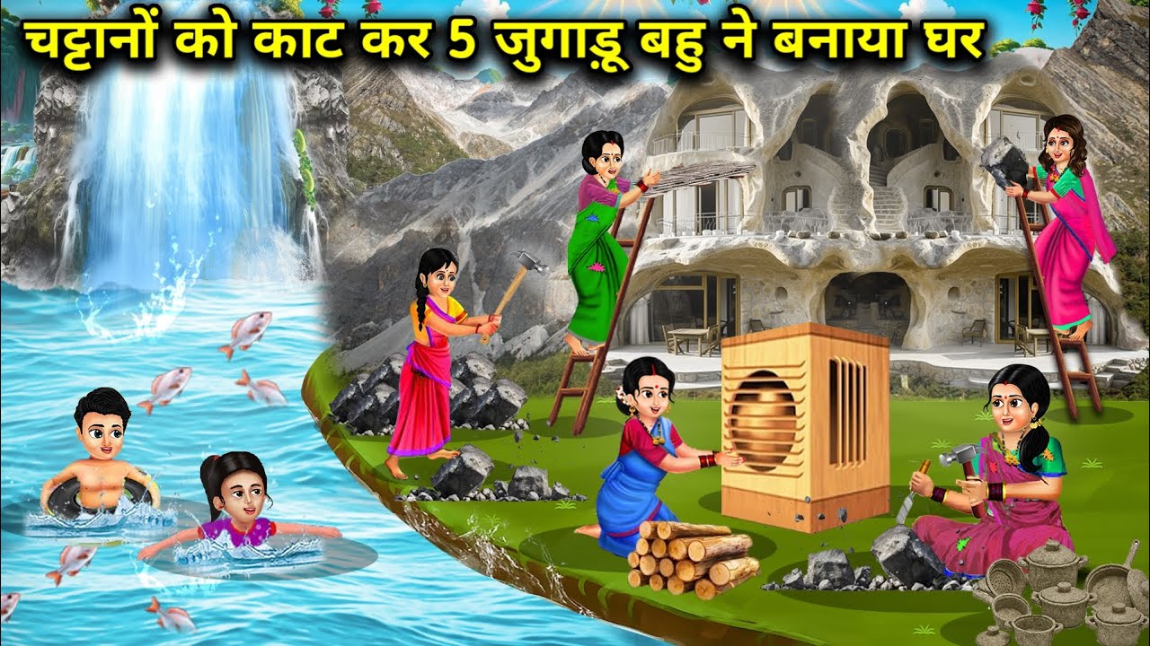चट्टानों को काट कर 5 जुगाड़ू बहु ने बनाया घर || 5 Jugaadu In Laws Made A House By Cutting Rock ||