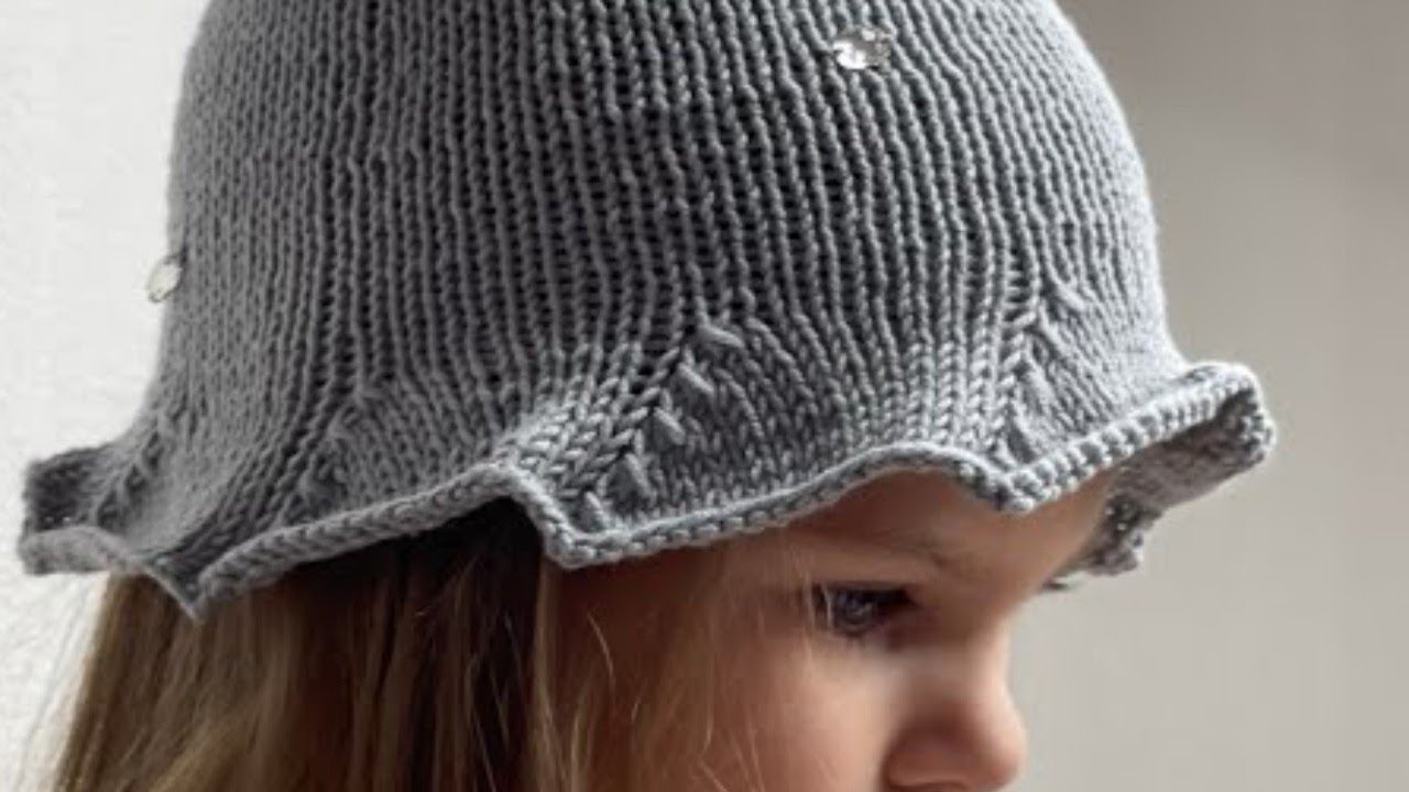 Simple 0-4-6 months  baby  cap/ girls /jura cap/topi  hat cap knitting design  #380 design