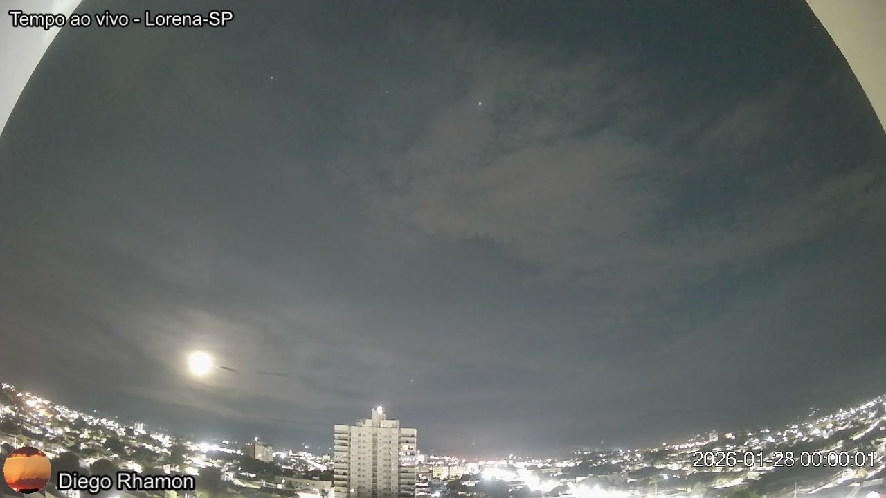 Ao vivo - Céu de Lorena-SP e Serra da Mantiqueira - 28/01/2026