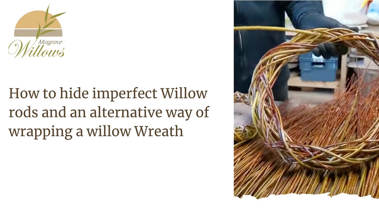 How to hide imperfect willow rods in a weave