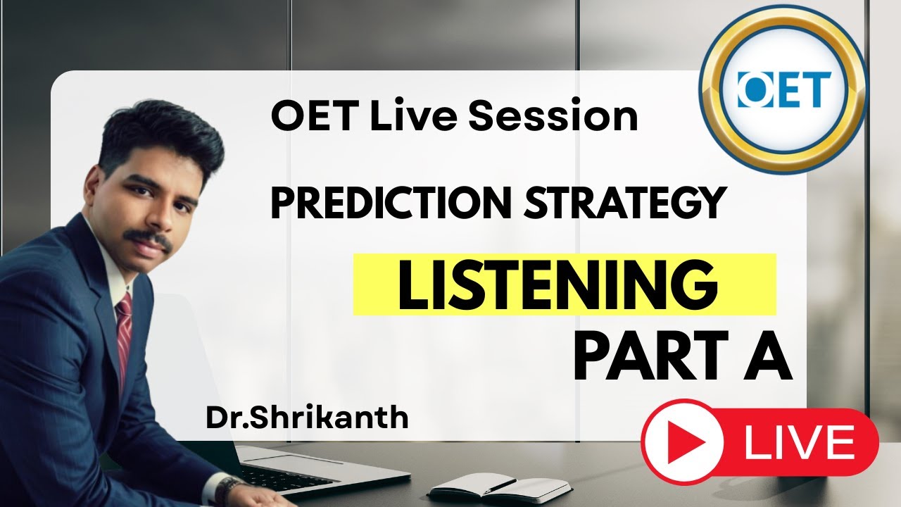 OET Listening Part A – Real Exam Strategy | First Extract Walkthrough by Dr.Shrikanth