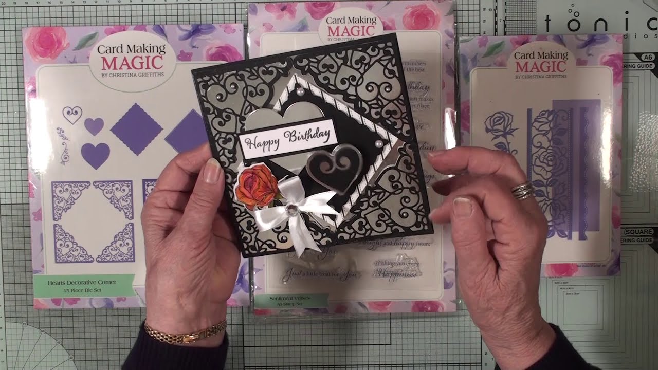 Card Making Magic Heart Decorative Corner Demonstration By Christina Griffiths