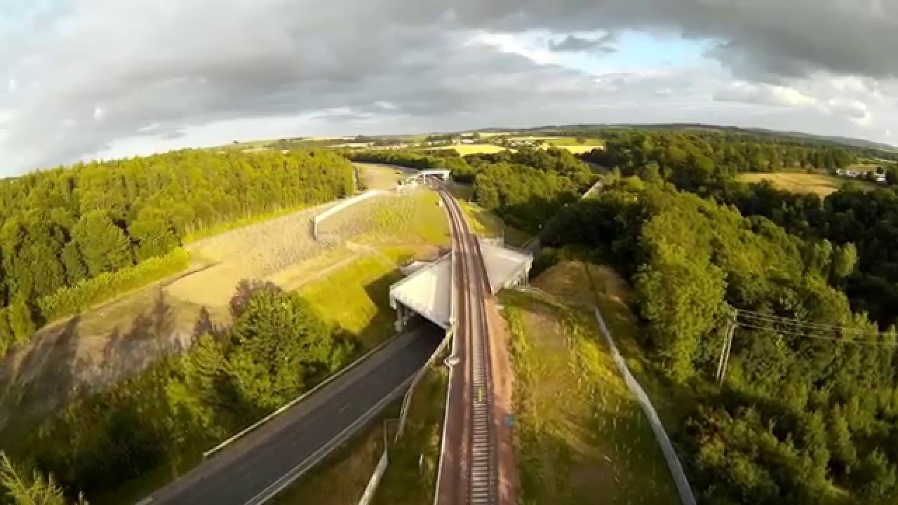 DJI F450 flying over The Waverley Line at Gore Glen.