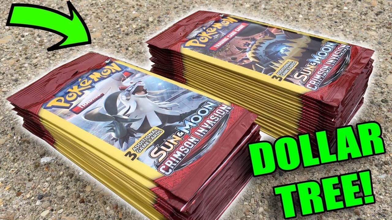 OPENING A CRIMSON INVASION BOOSTER BOX OF DOLLAR TREE POKEMON CARDS!