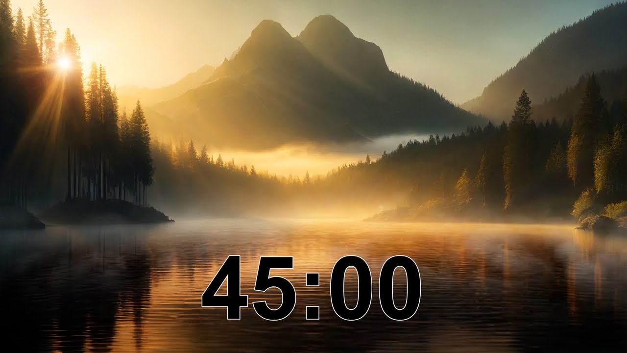 45 Minute Timer w/ Beautiful, Peaceful Music 🌲