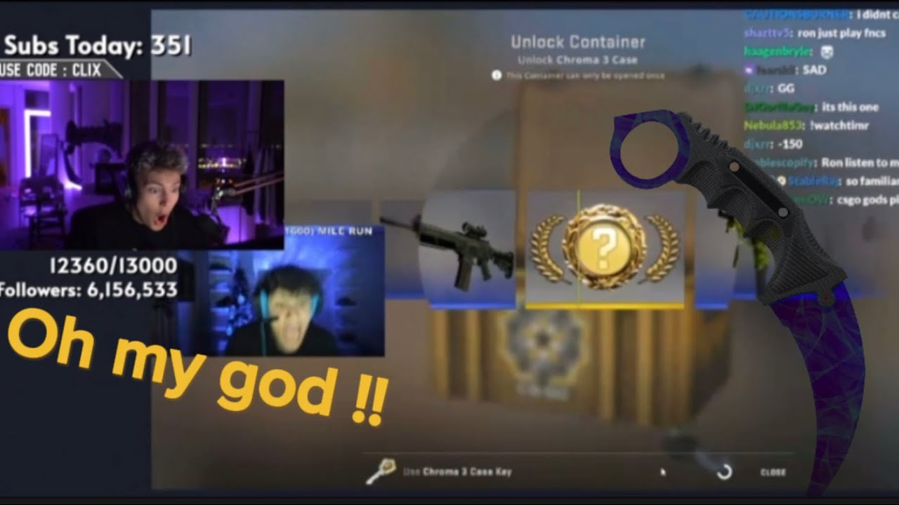 Clix and Ronaldo *INSANE* CS:GO pack opening