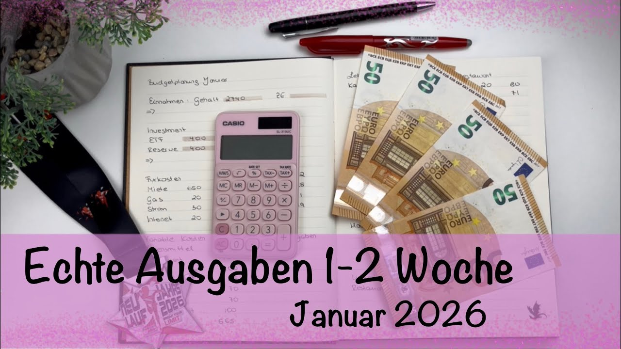 Wochenabschluss 1-2 Woche  im Januar 2026 // Sparen mit der Umschlagmethode