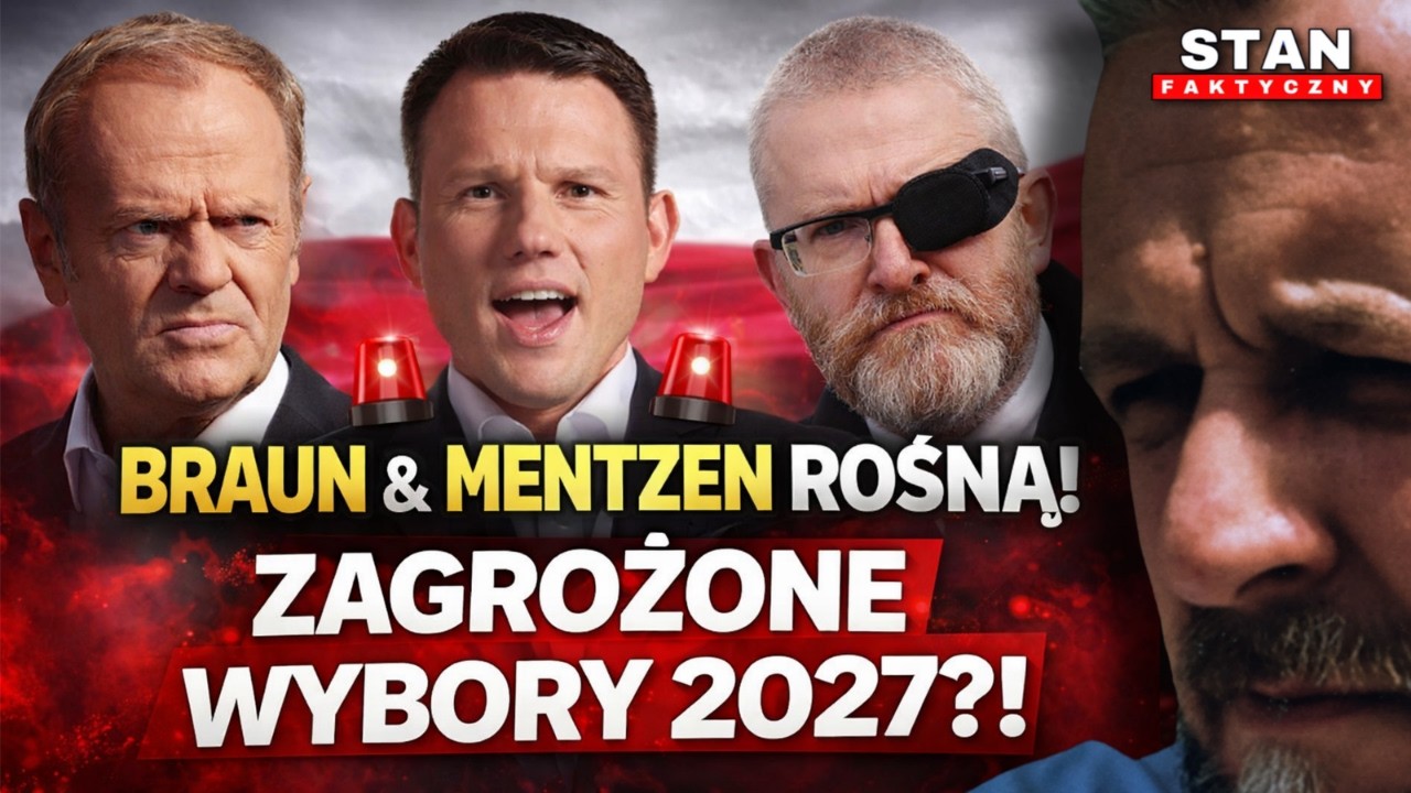 BRAUN 10%⁉️To może WYWR&Oacute;CIĆ wybory 2027 (KO traci, prawica rośnie)‼️ ANALIZA TENDENCJI W SONDAŻACH