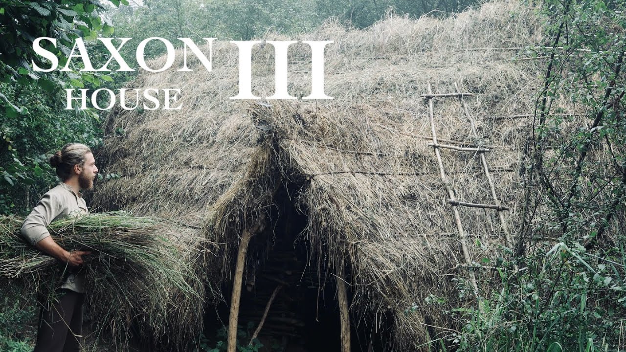 Building an Anglo-Saxon Pit House with Hand Tools - Part III | Medieval Primitive Bushcraft Shelter