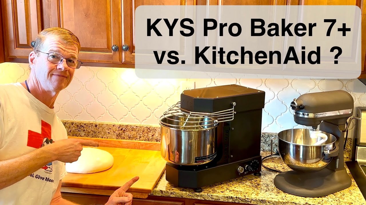 Тесто для пиццы: спиральный миксер KYS Pro Baker 7+ против спирального крюка KitchenAid