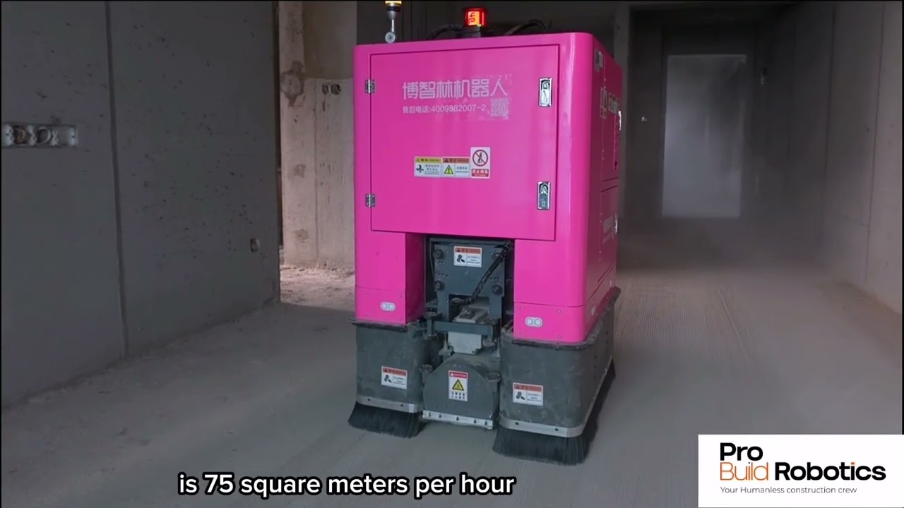 Floor mortar cleaning robot Video