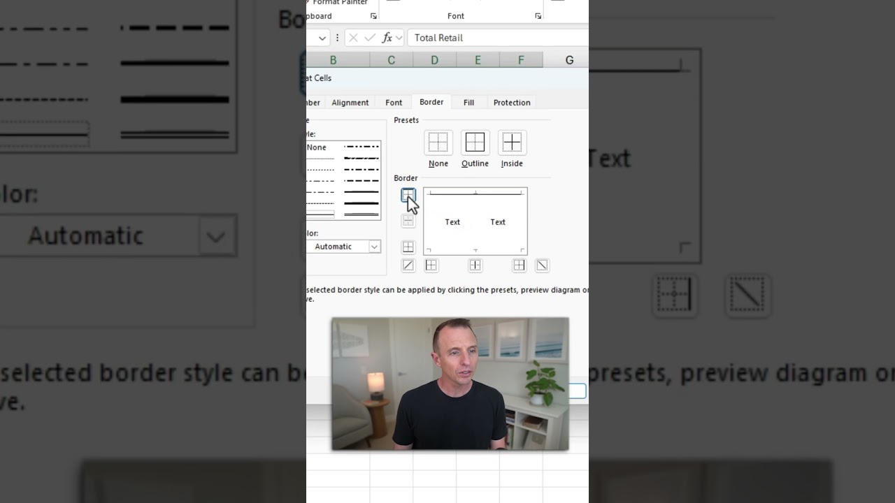 How do you apply cell borders in Excel